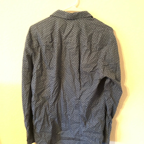 Men’s Slim Fit Perry Ellis Blue Dress Shirt - Picture 3 of 3